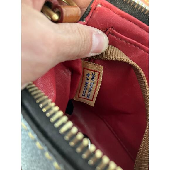 DOONEY & BOURKE SMALL BROWN PVC LEATHER CROSSOBDY BAG - Picture 13 of 16